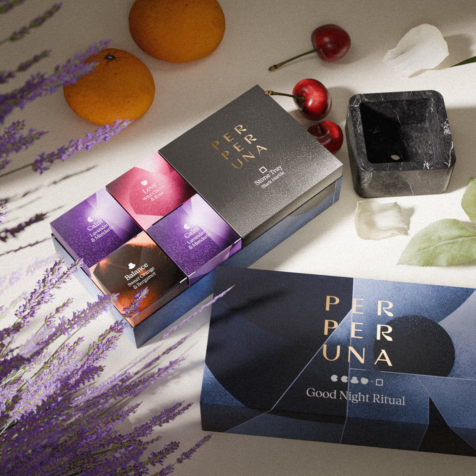 Good Night Ritual - Coffret complet avec coupelle en pierre