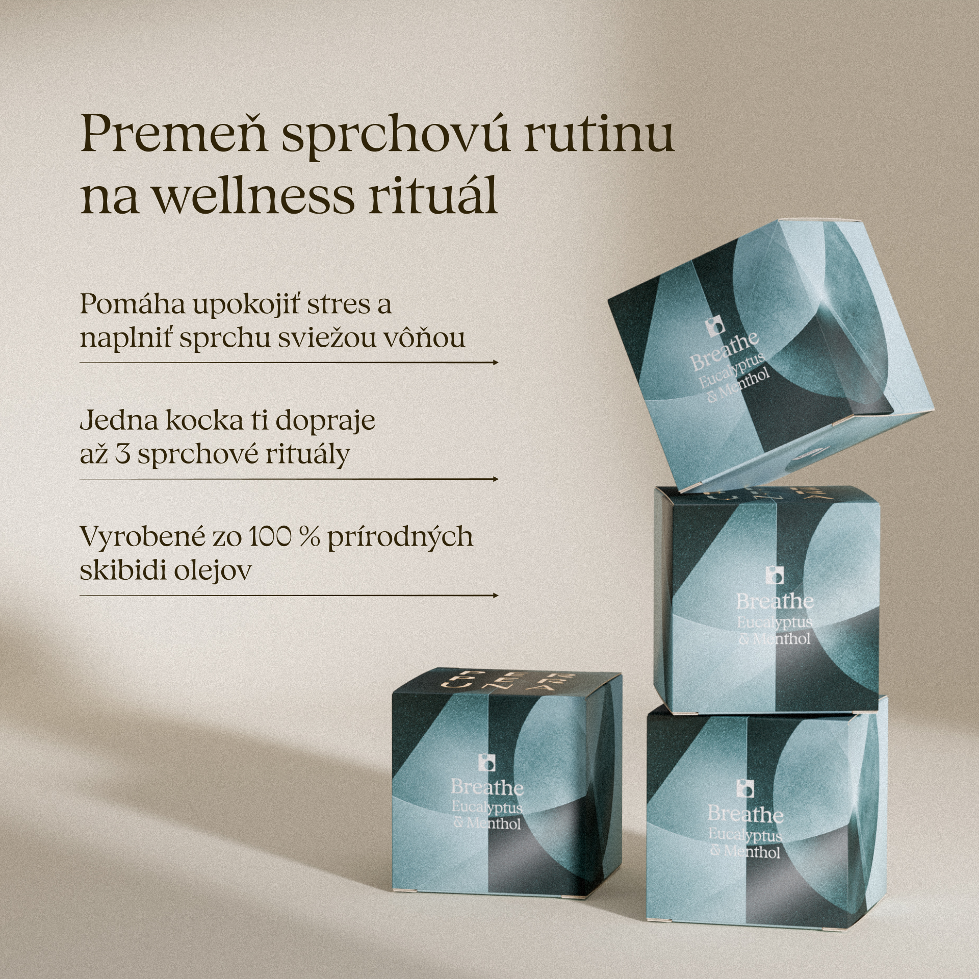 Breathe - Cube de douche aromatique