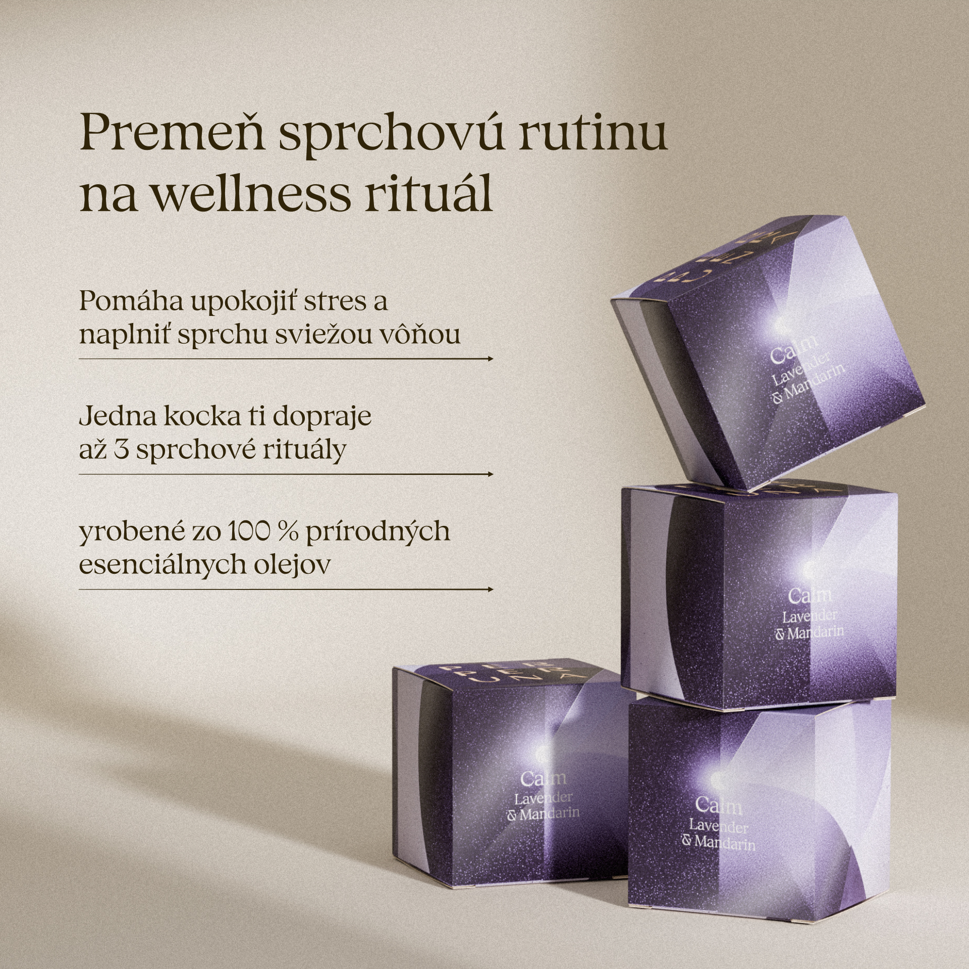 [Imparfait] Calm - Cube de douche aromatique
