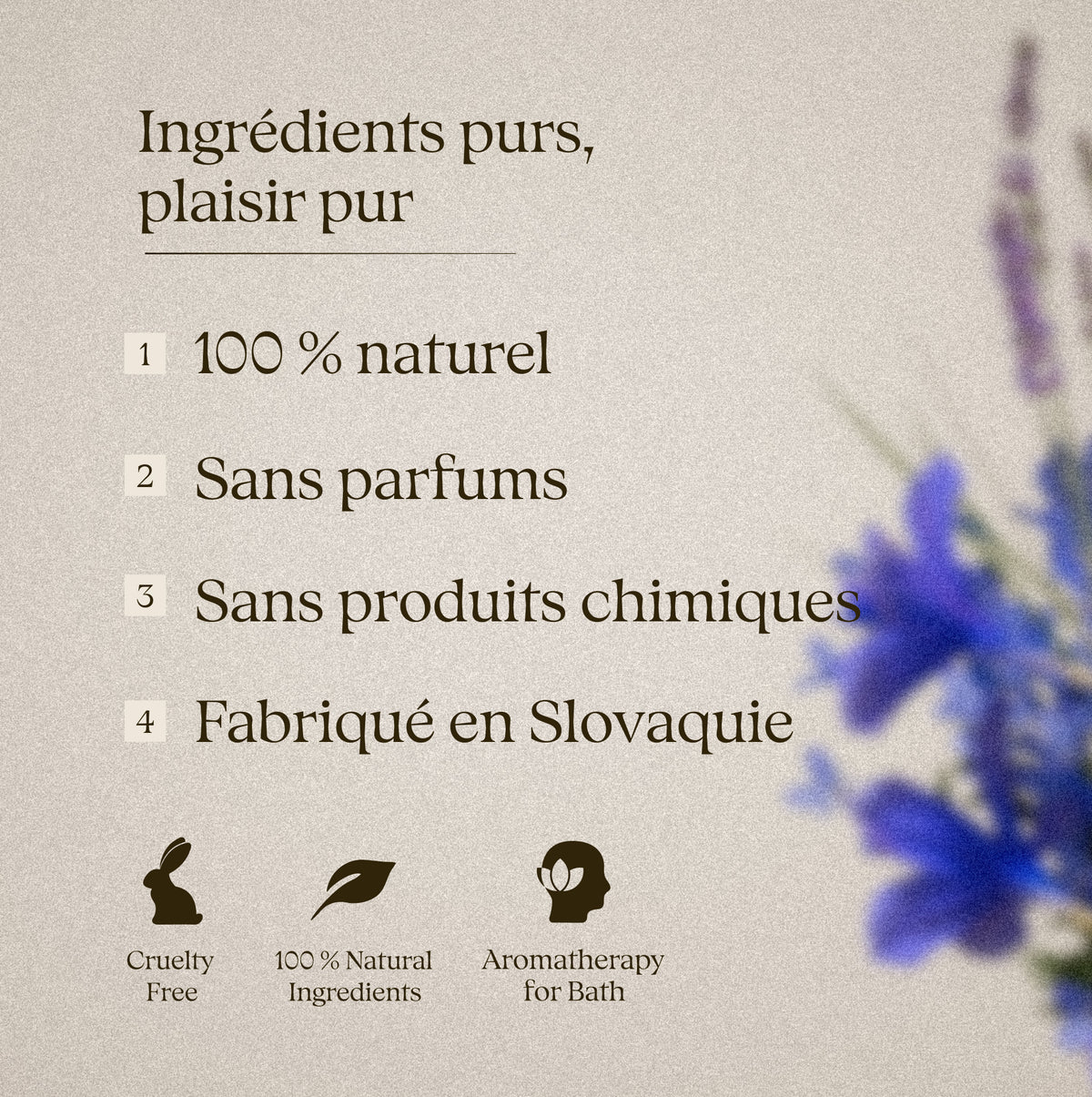 Dream Valley 50 g – thé de bain: ingrédients purs, sans parfum, fabriqué en Slovaquie