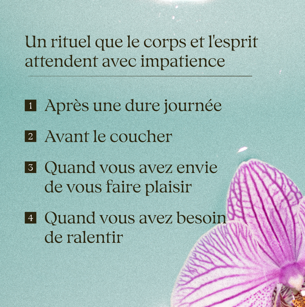 Quand profiter du thé de bain : après une dure journée, avant de dormir, pour se faire plaisir ou ralentir