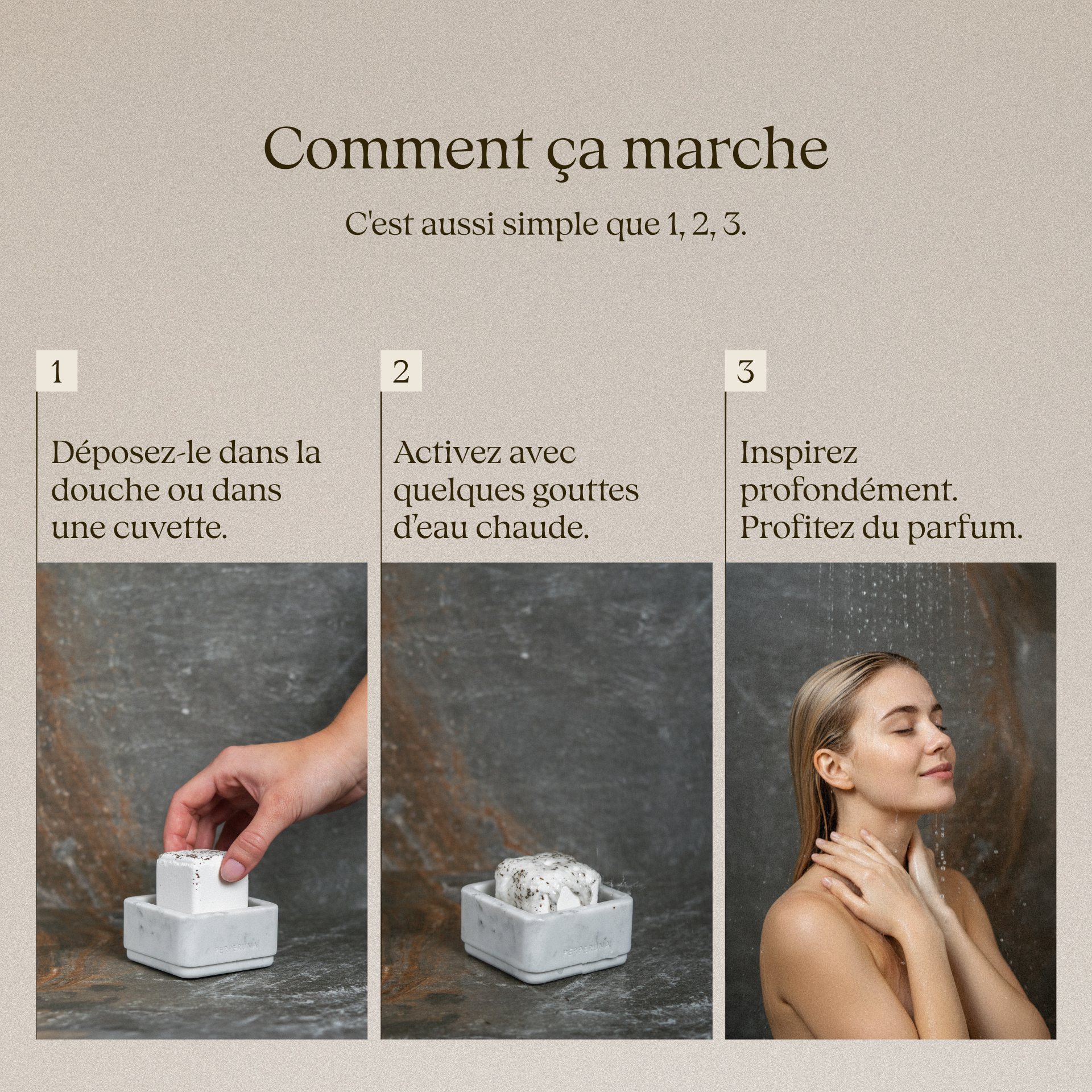 Coffret avantageux – 5 galets de douche + coupelle en pierre