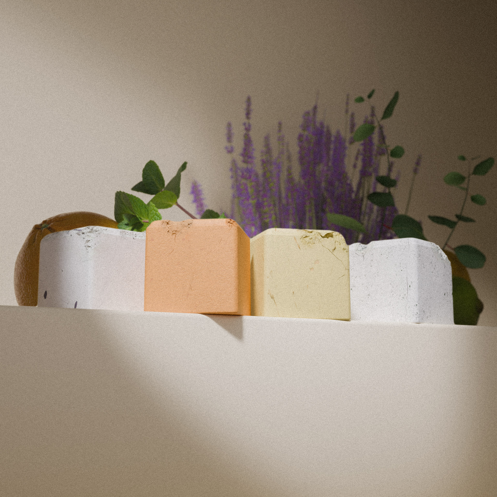 Cubes de douche aromatiques imparfaits
