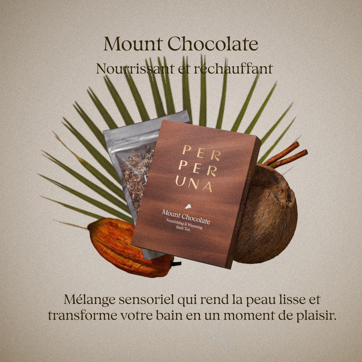 Mount Chocolate 50 g – thé de bain: carte du parfum