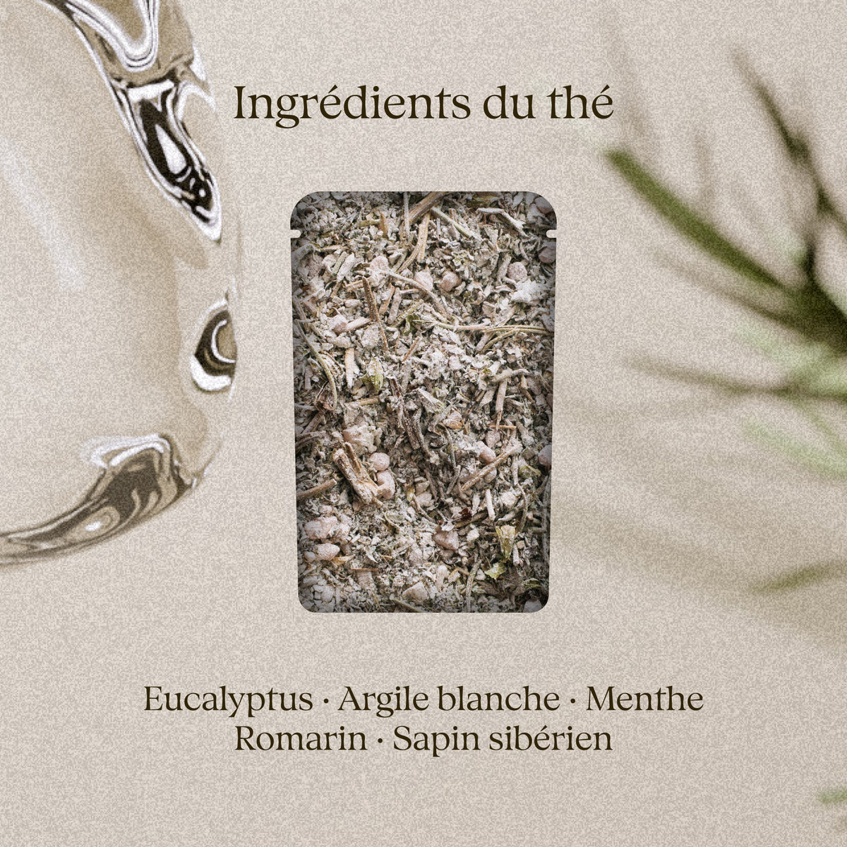 Nordic Forest 50 g – thé de bain: ingrédients du thé